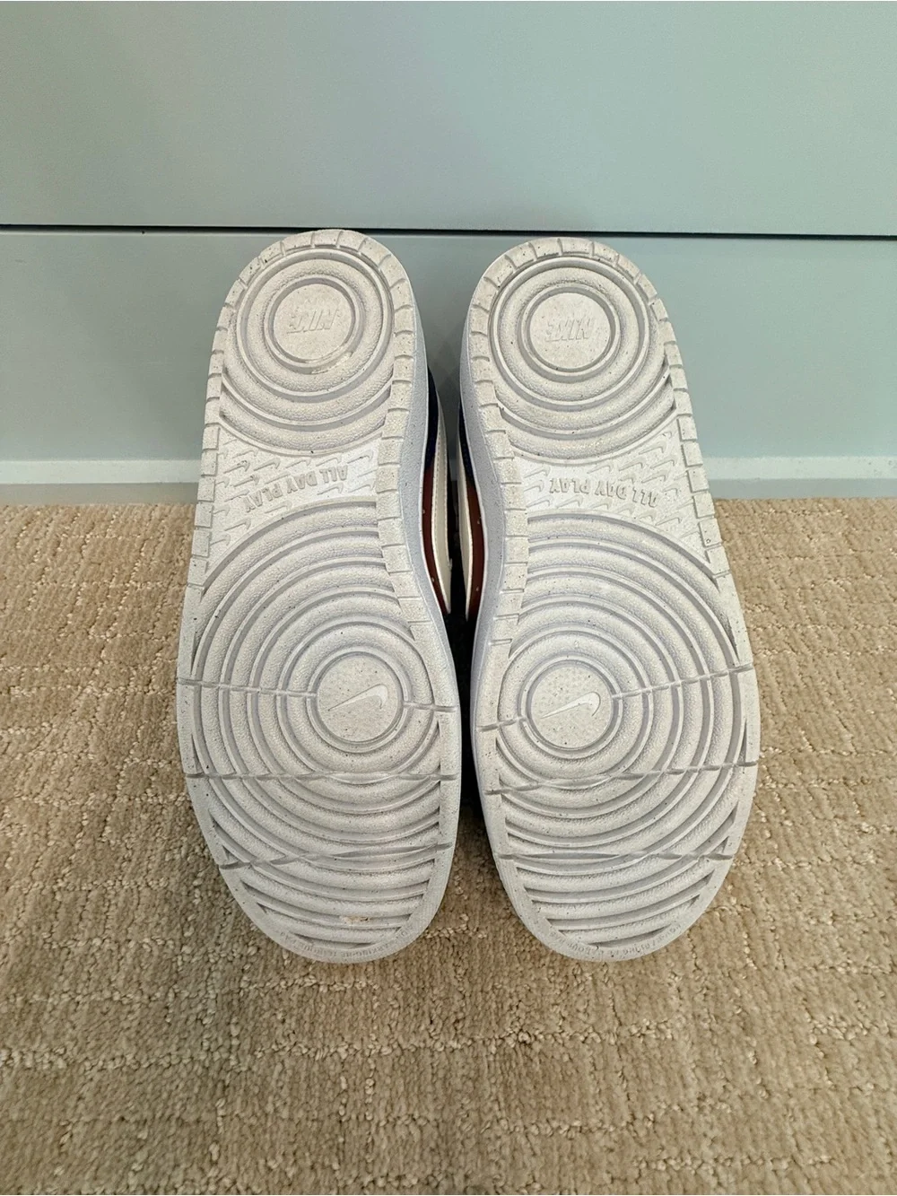 Nike Kids Court Borough Low Recraft Sneakers - navy & burgandy
